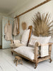 antique linen grain sack cushions