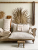 antique linen grain sack cushions