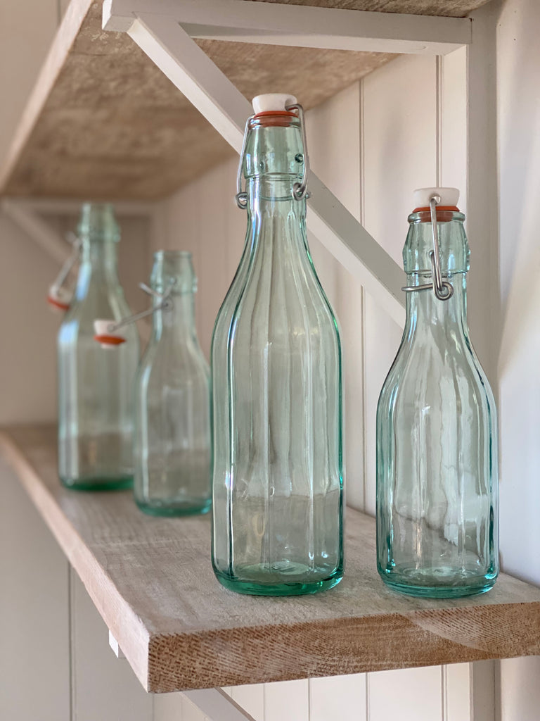 recycled glass bottles