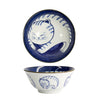 blue lucky cat bowls