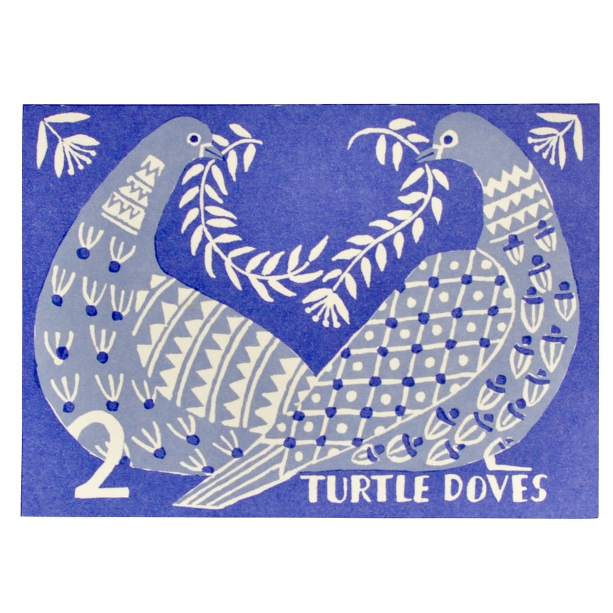 two turtle doves greetings card
