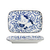 blue lucky cat plates