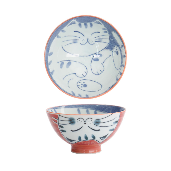 red lucky cat bowls