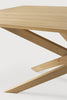 mila rectangular oak dining table