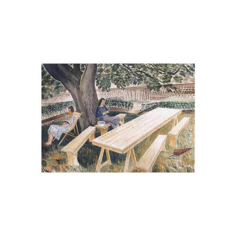 two women in a garden card