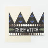 chief witch party hat card