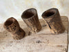 old wooden mortars