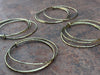 hammered brass bangle cluster