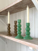 glass candle holders