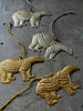 brass and nickel polar bears
