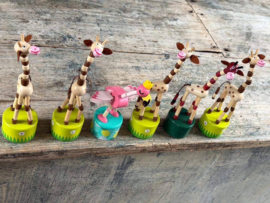 dancing flamingos and giraffes