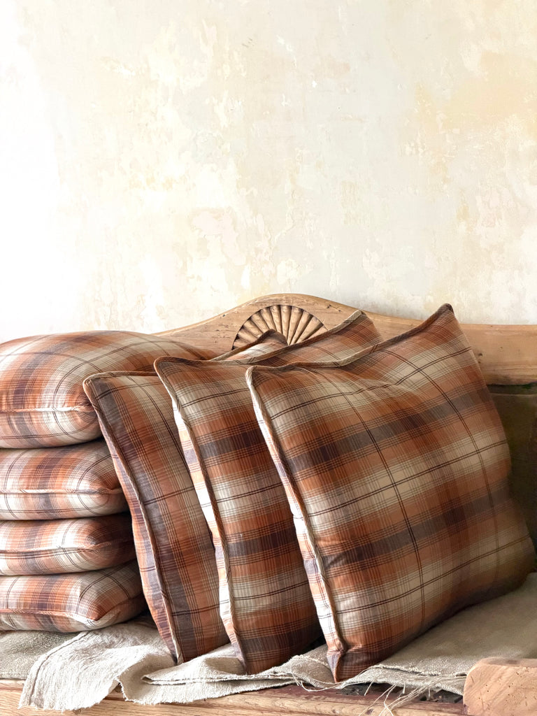 checked cushions