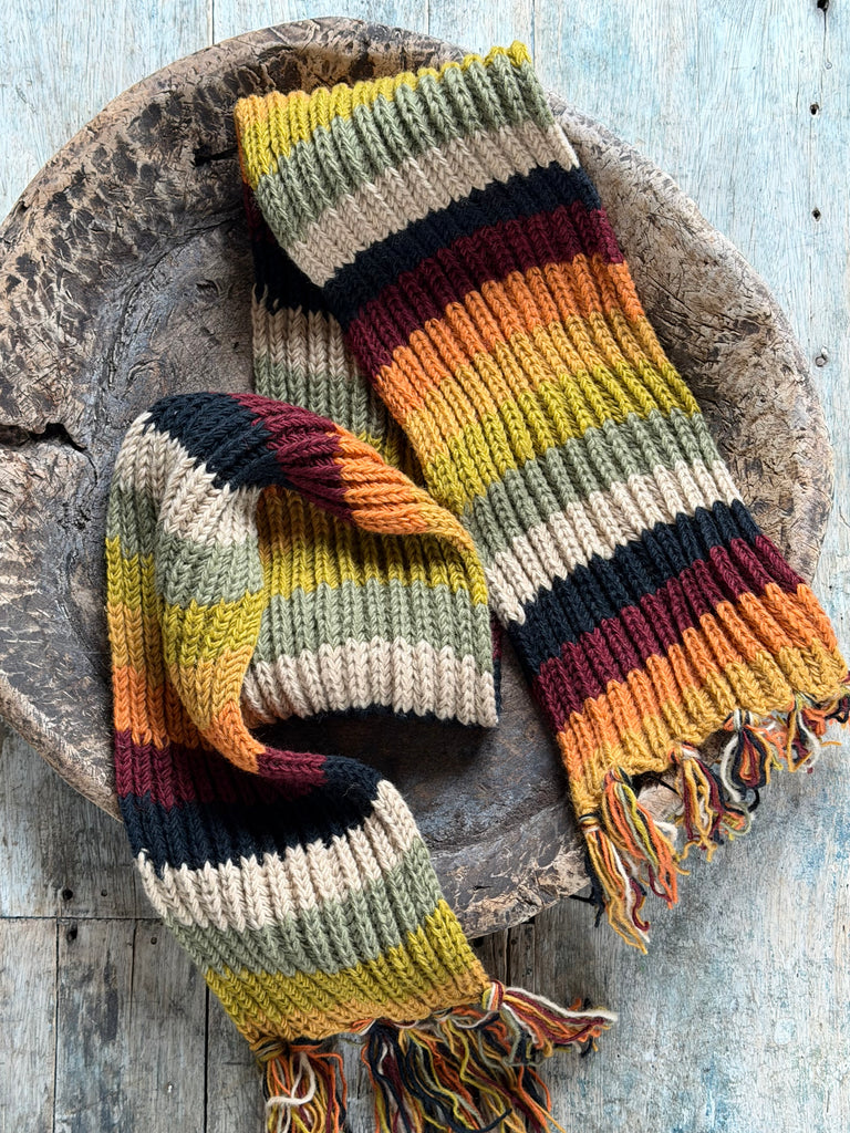 stripey wool scarf