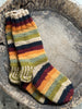 knitted stripey socks