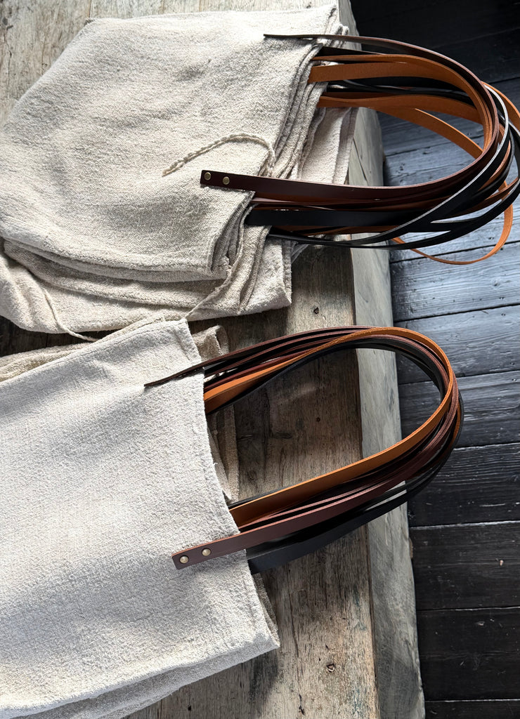 grain sack tote bags