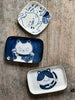 blue lucky cat plates