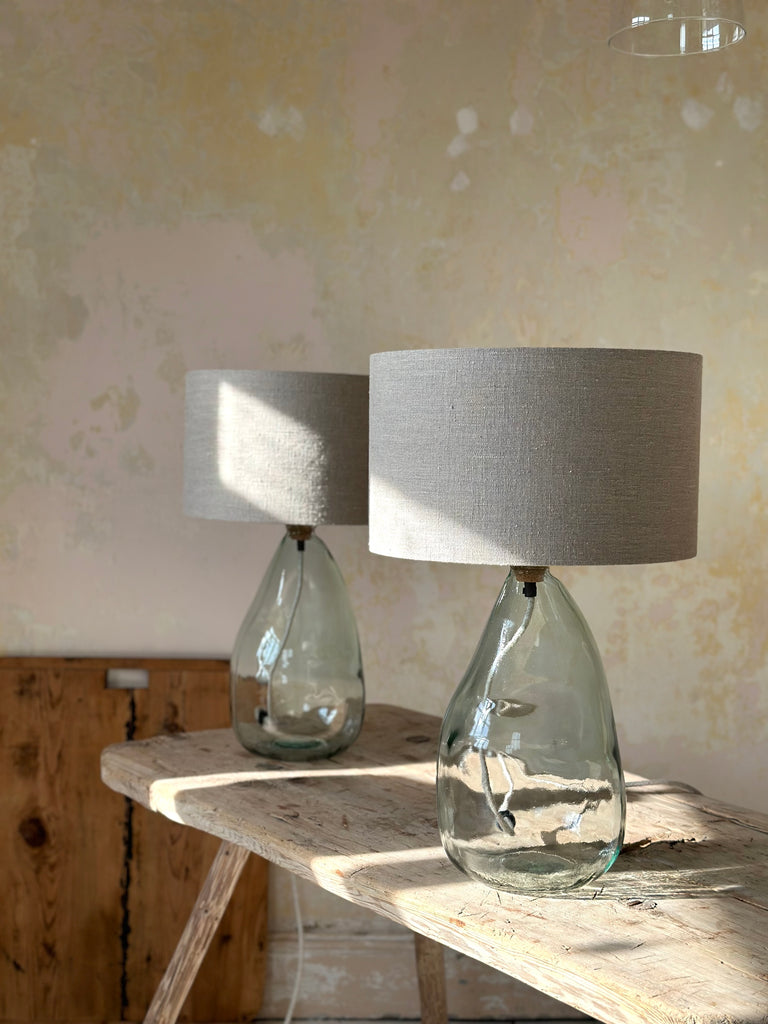 recycled glass lamps