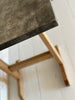 zinc top table on old wooden trestles