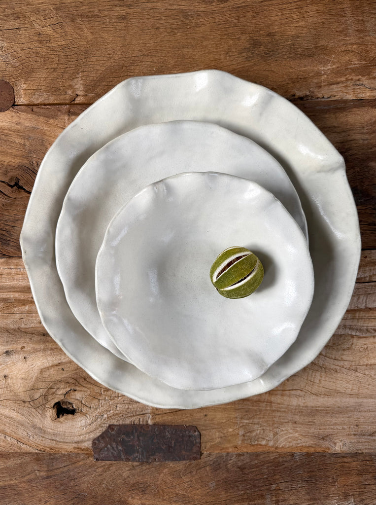 wavy terrracotta plates