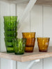 green & amber picardie tumblers