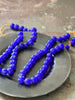 cobalt blue melon bead necklace
