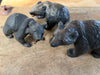 Japanese carved wooden black bears