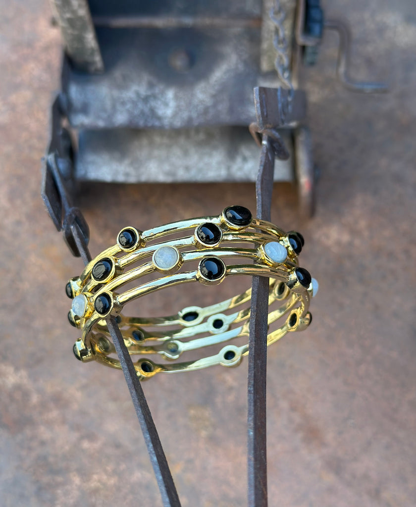 brass crystal bracelets