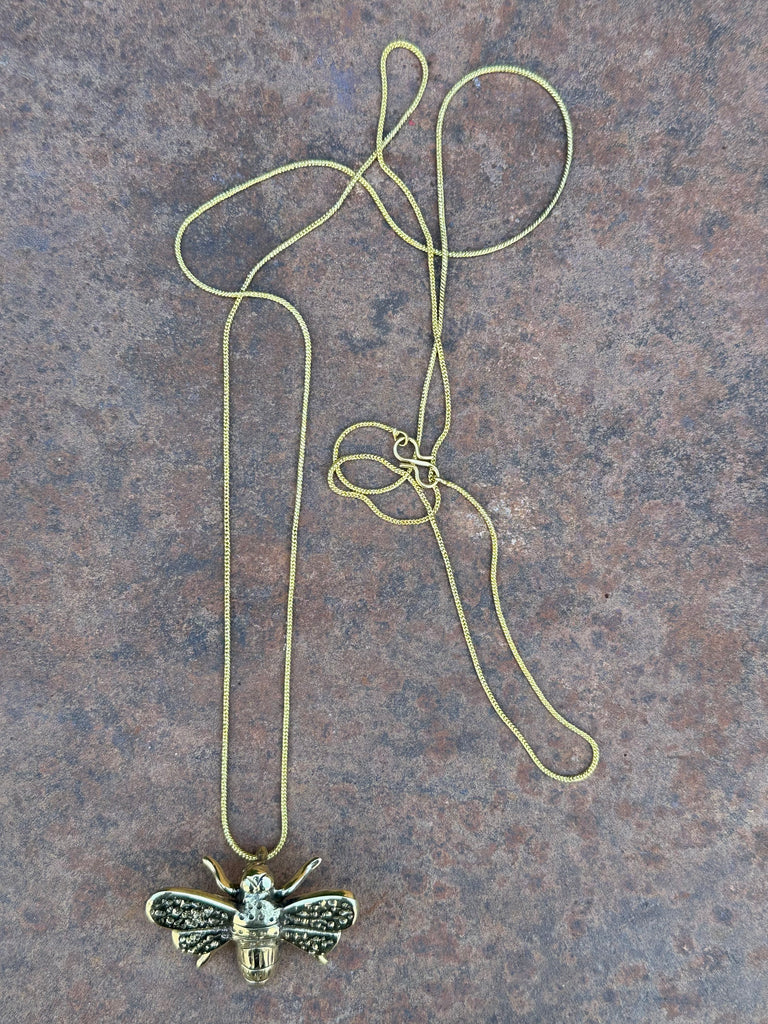brass bee or dragonfly pendants
