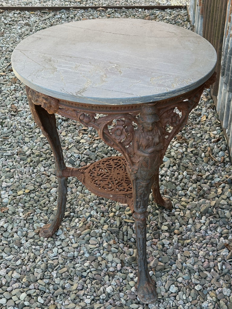 old cast iron garden table