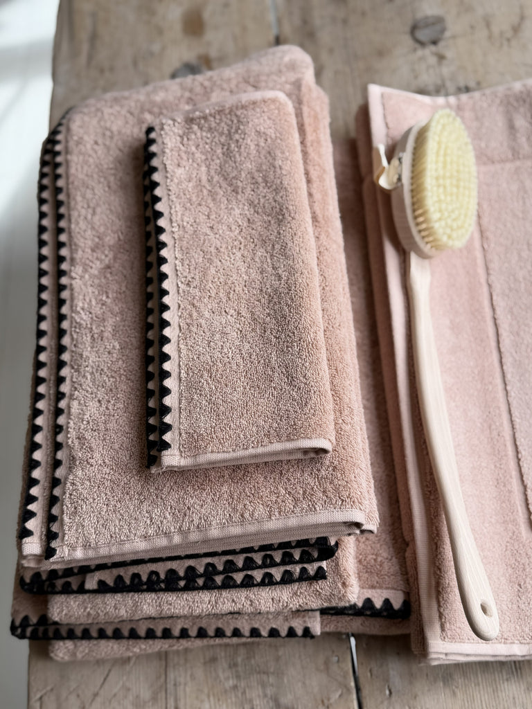 old rose cotton towels