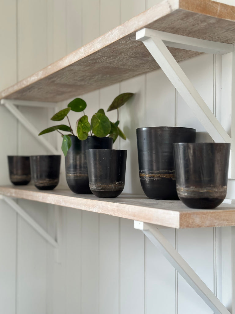 tapered recycled steel pots