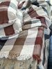 linen picnic blanket/table cloth and cushions