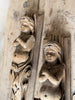pair of early 19th century oak caryatids