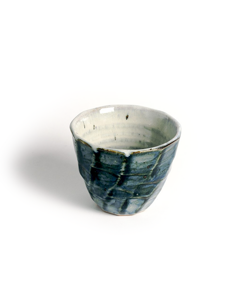 indigo yunomi tea bowls
