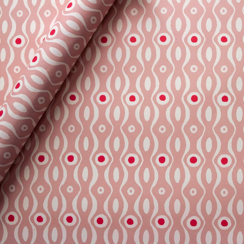 pink wavy wrapping paper