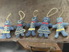 denim gingerbread family