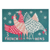 three french hens greetings card