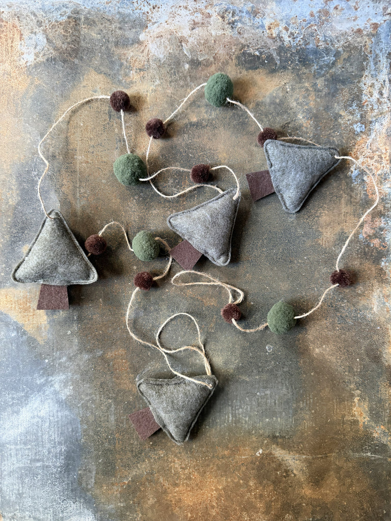 felt tree garland