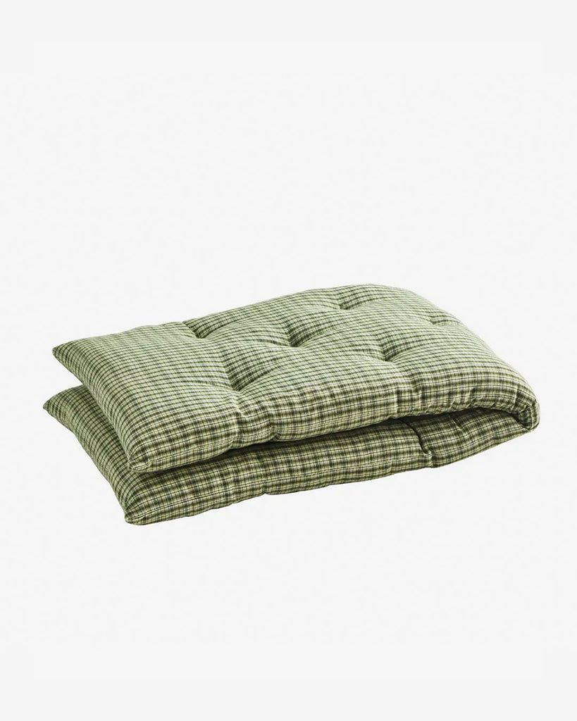 green checked cotton mattress