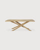 mila rectangular oak dining table
