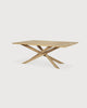mila rectangular oak dining table