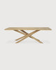 mila rectangular oak dining table