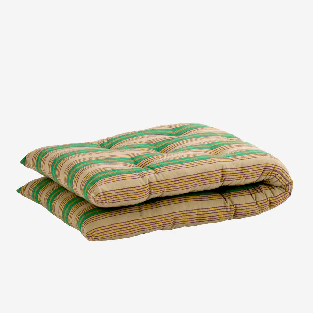 green striped mattress