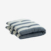 grey/blue striped mattress