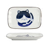 blue lucky cat plates