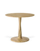 lottie oak pedestal table
