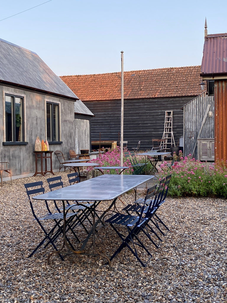 zinc garden tables Baileys