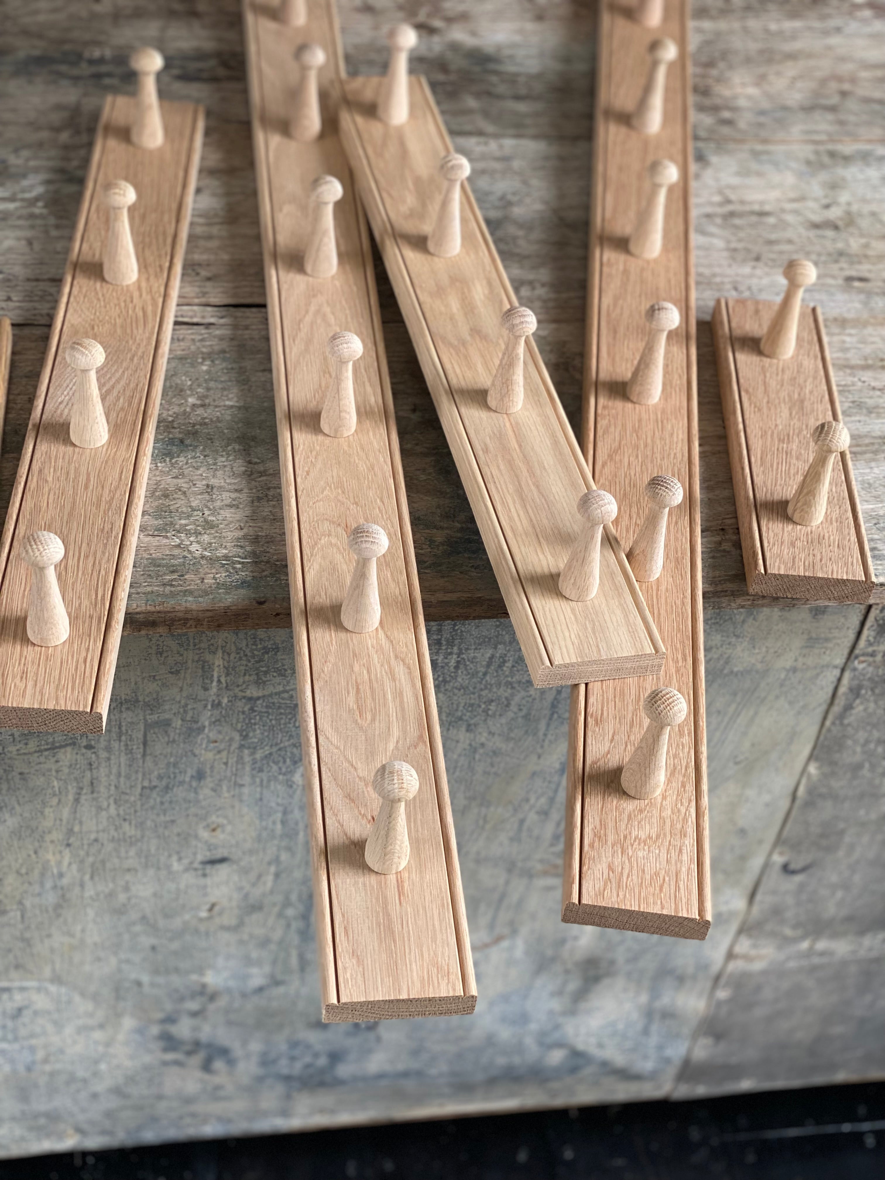Pegboard Rails oak peg rails – Baileys
