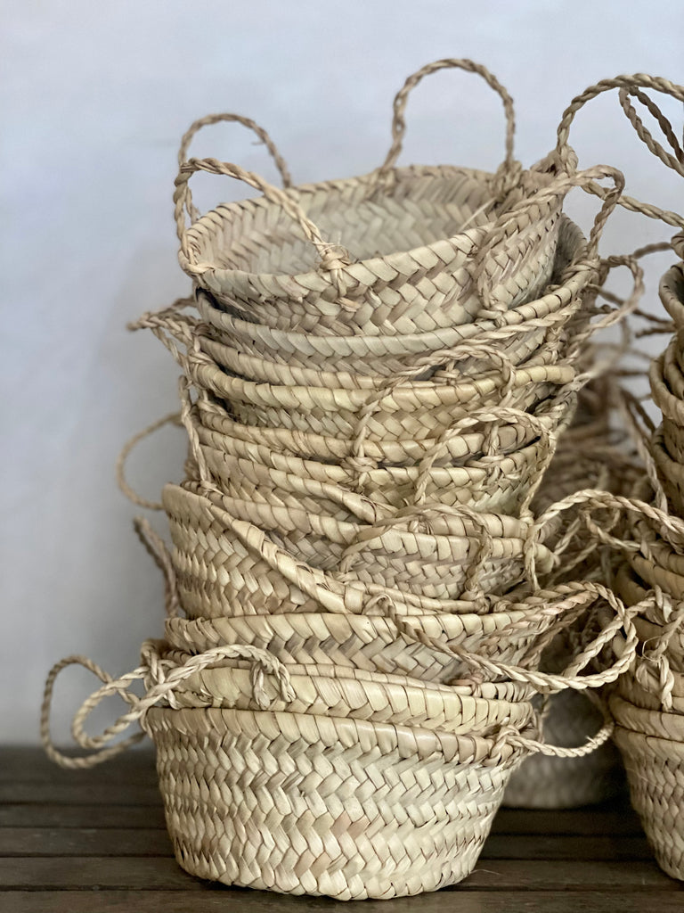 palm leaf bread baskets