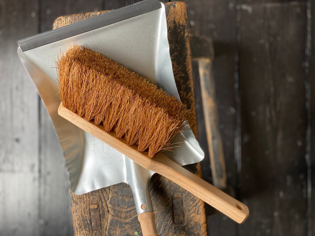 dustpan and coconut brush